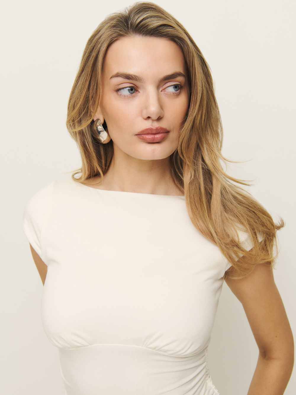 Reformation Madelyn Knit Top - Fior Di Latte