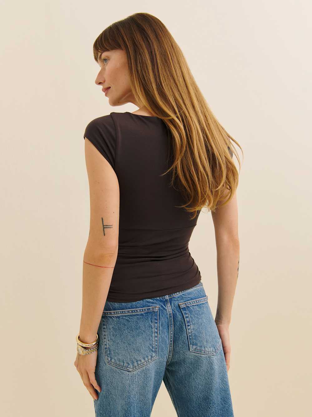 Reformation Madelyn Knit Top - Mole