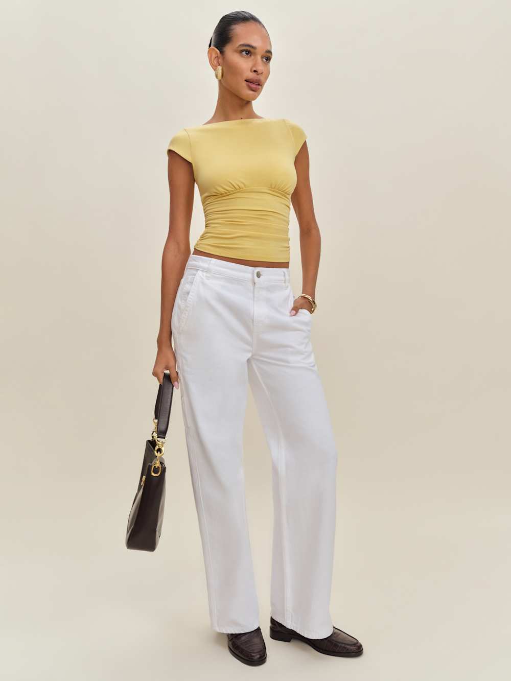 Reformation Madelyn Knit Top - Sunshine