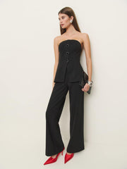 Reformation Pears Knit Two Piece - Black