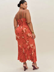 Reformation Aiko Dress Es - Coral Bloom
