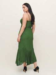 Reformation Aiko Dress Es - Moss