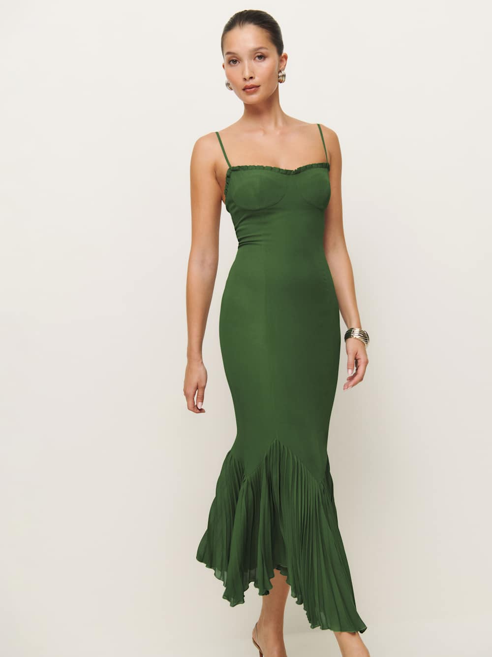 Reformation Petites Aiko Dress - Moss