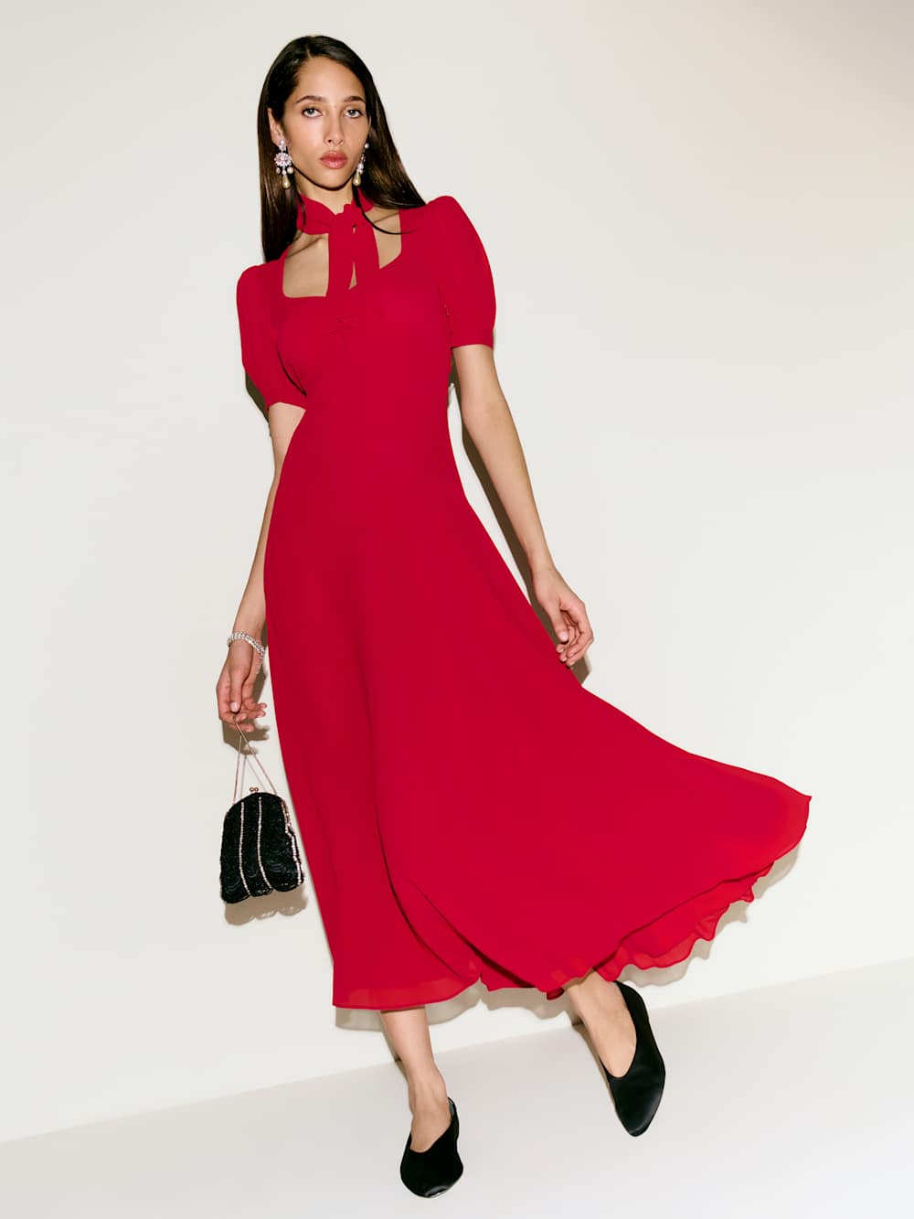 Reformation Chrissie Dress - Lipstick