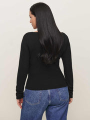 Reformation Wiley Knit Top Es - Black