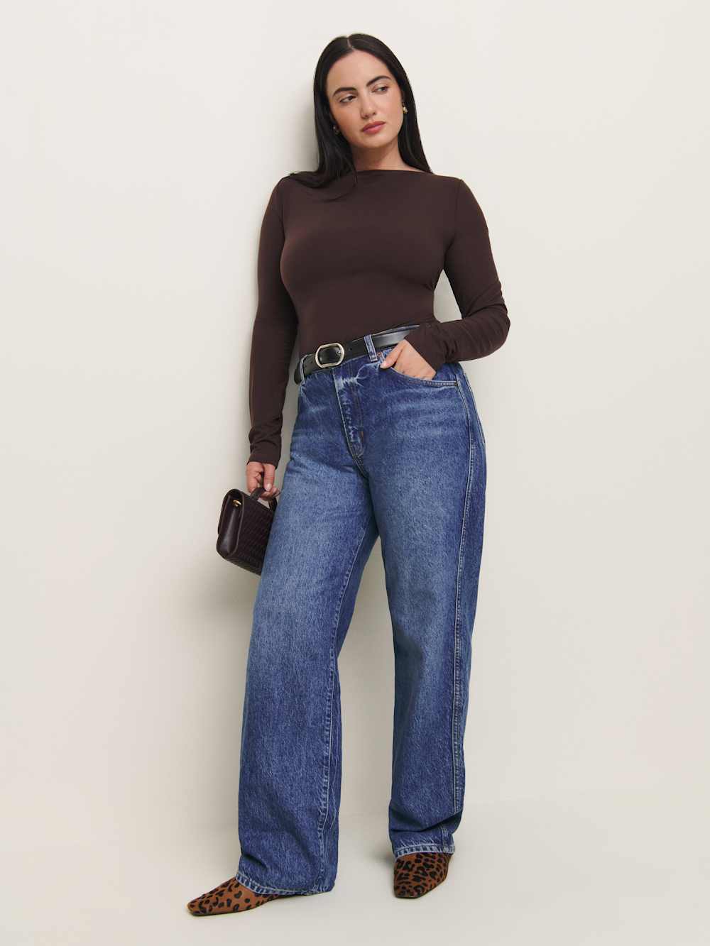 Reformation Wiley Knit Top Es - Mole