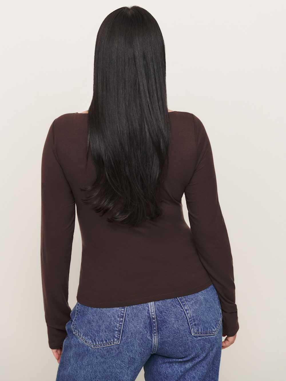 Reformation Wiley Knit Top Es - Mole