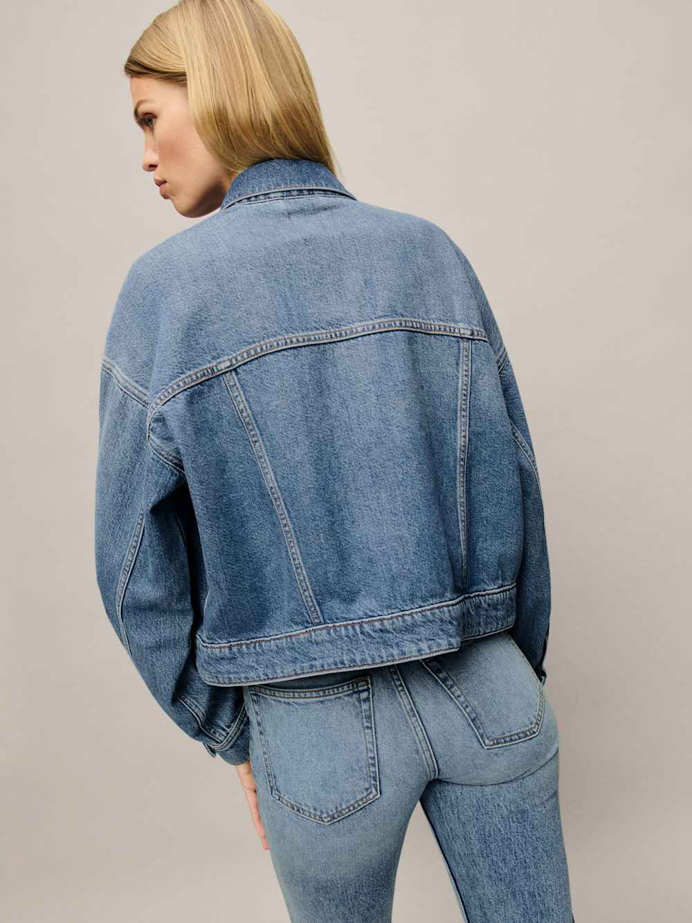 Reformation Rhodes Lived-in Denim Jacket - Nosara