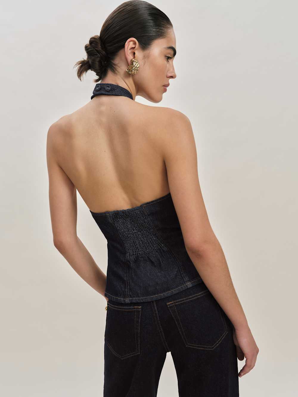Reformation Tate Denim Top - Volio