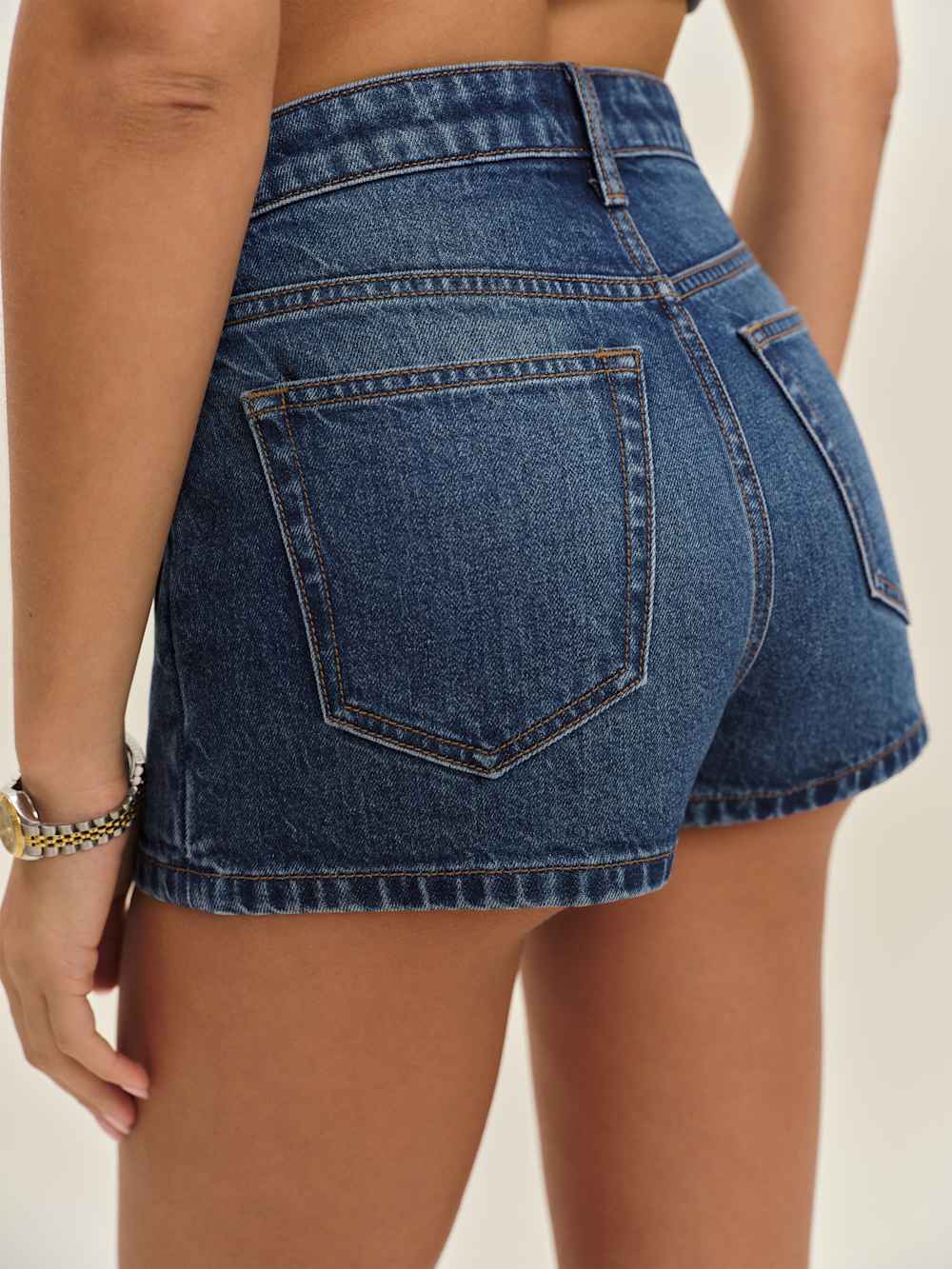 Reformation Teagan Stretch Denim Skort - Mellusine