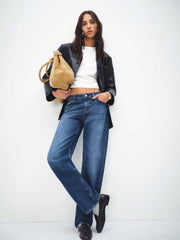 Reformation Charlee Low Rise Straight Leg Jeans - Maggiore
