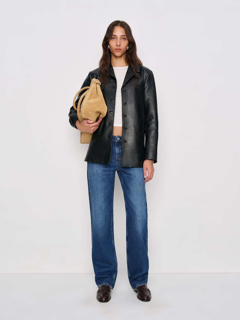 Reformation Charlee Low Rise Straight Leg Jeans - Maggiore