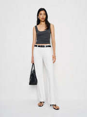 Reformation Charlee Low Rise Straight Leg Jeans - Optic White