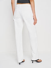 Reformation Charlee Low Rise Straight Leg Jeans - Optic White
