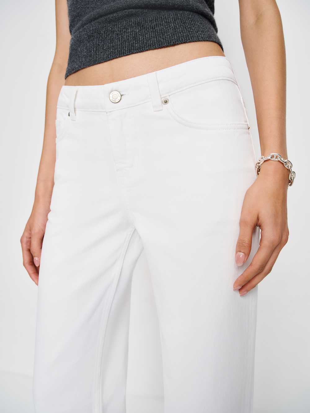 Reformation Charlee Low Rise Straight Leg Jeans - Optic White