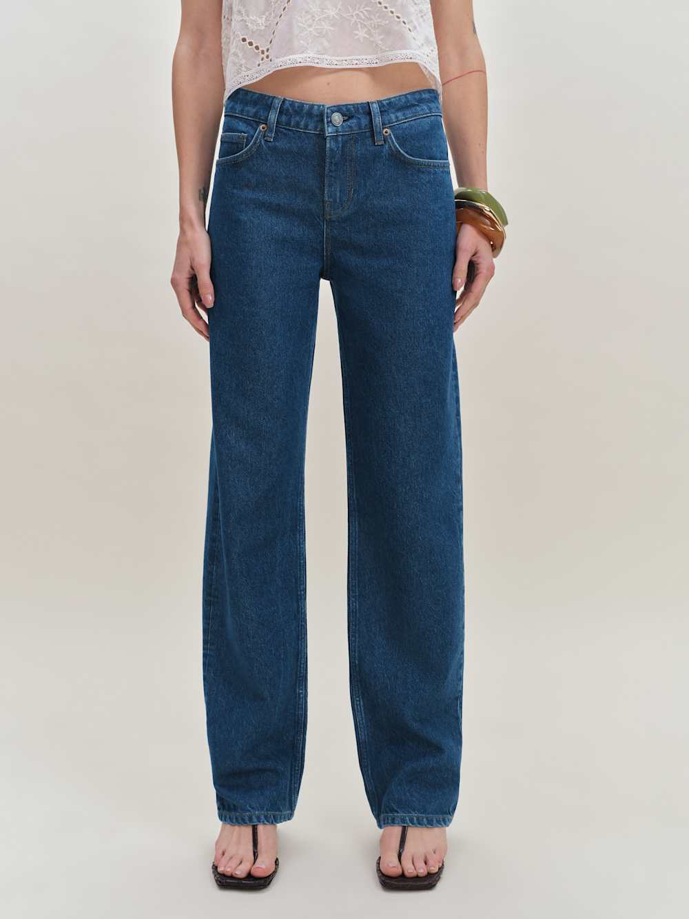 Reformation Charlee Low Rise Straight Leg Jeans - Cleary