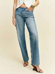Reformation Charlee Low Rise Straight Leg Jeans - Cooper Removed Waist Band