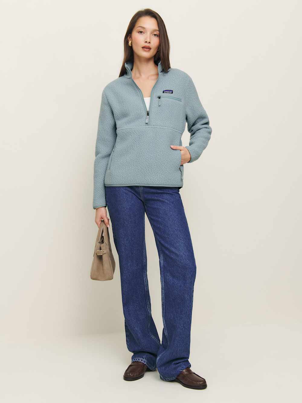Reformation Patagonia W's Retro Pile Marsupial - Thermal Blue
