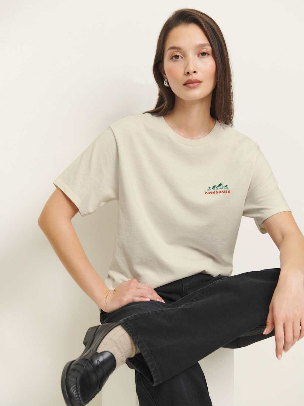 Reformation Patagonia M's Take A Stand Responsibili-tee - Birch White