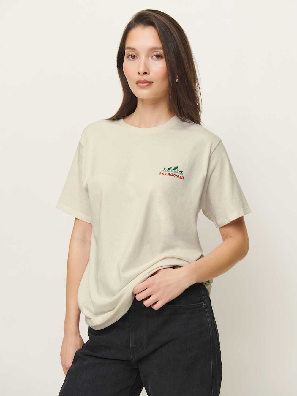 Reformation Patagonia M's Take A Stand Responsibili-tee - Birch White