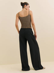 Reformation Hugo Low Rise Pant - Black