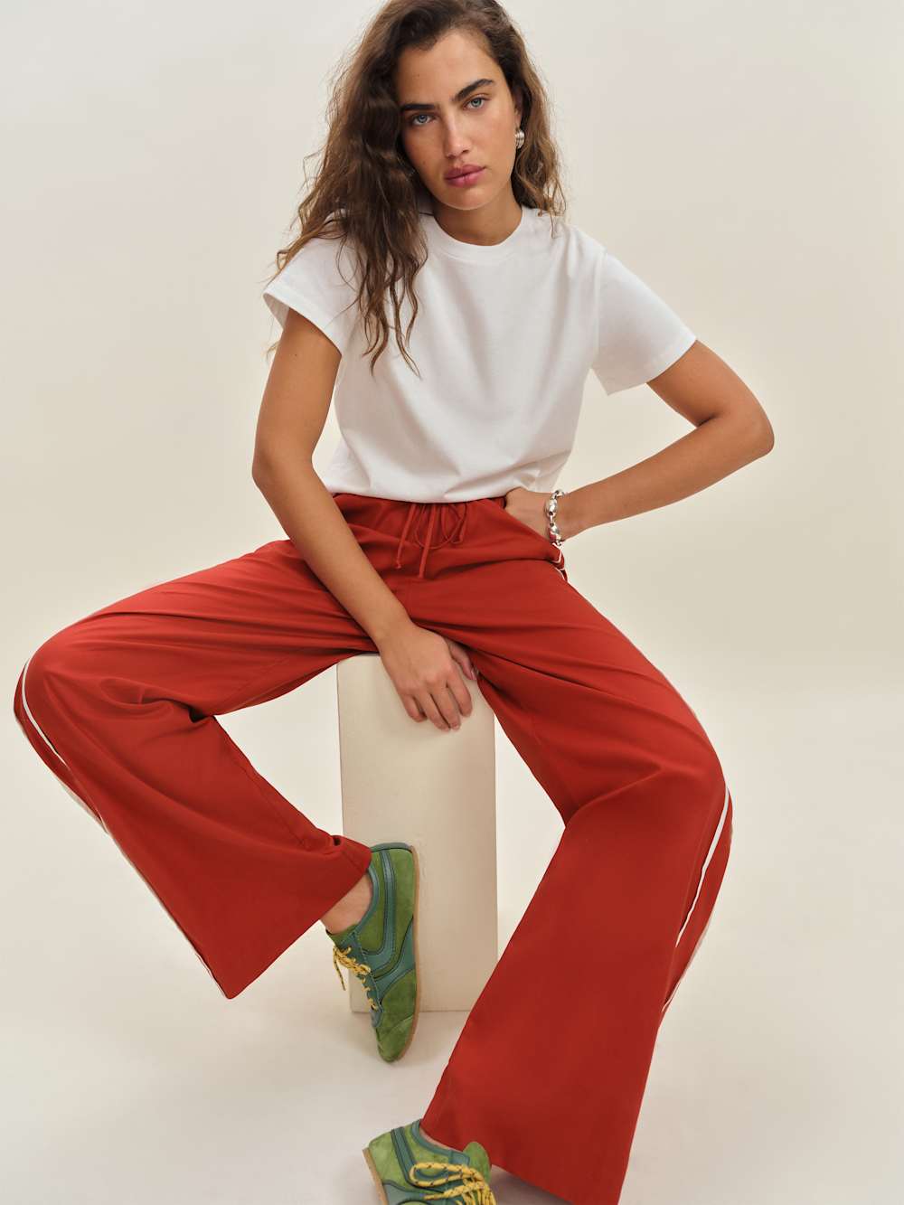 Reformation Julien Poplin Pant - Sundried Tomato