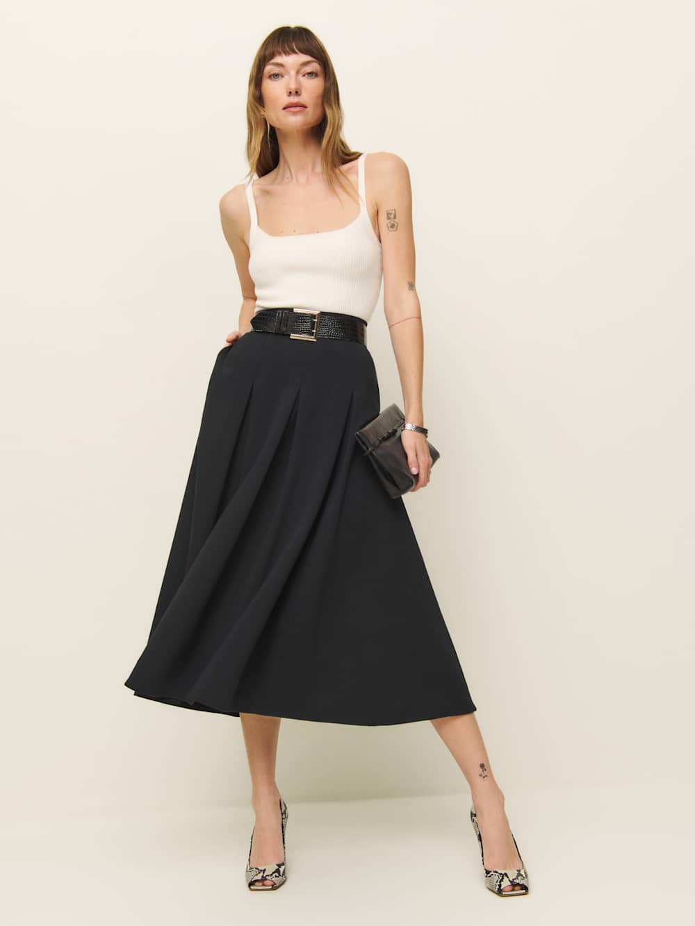 Reformation Mikol Knit Skirt - Black