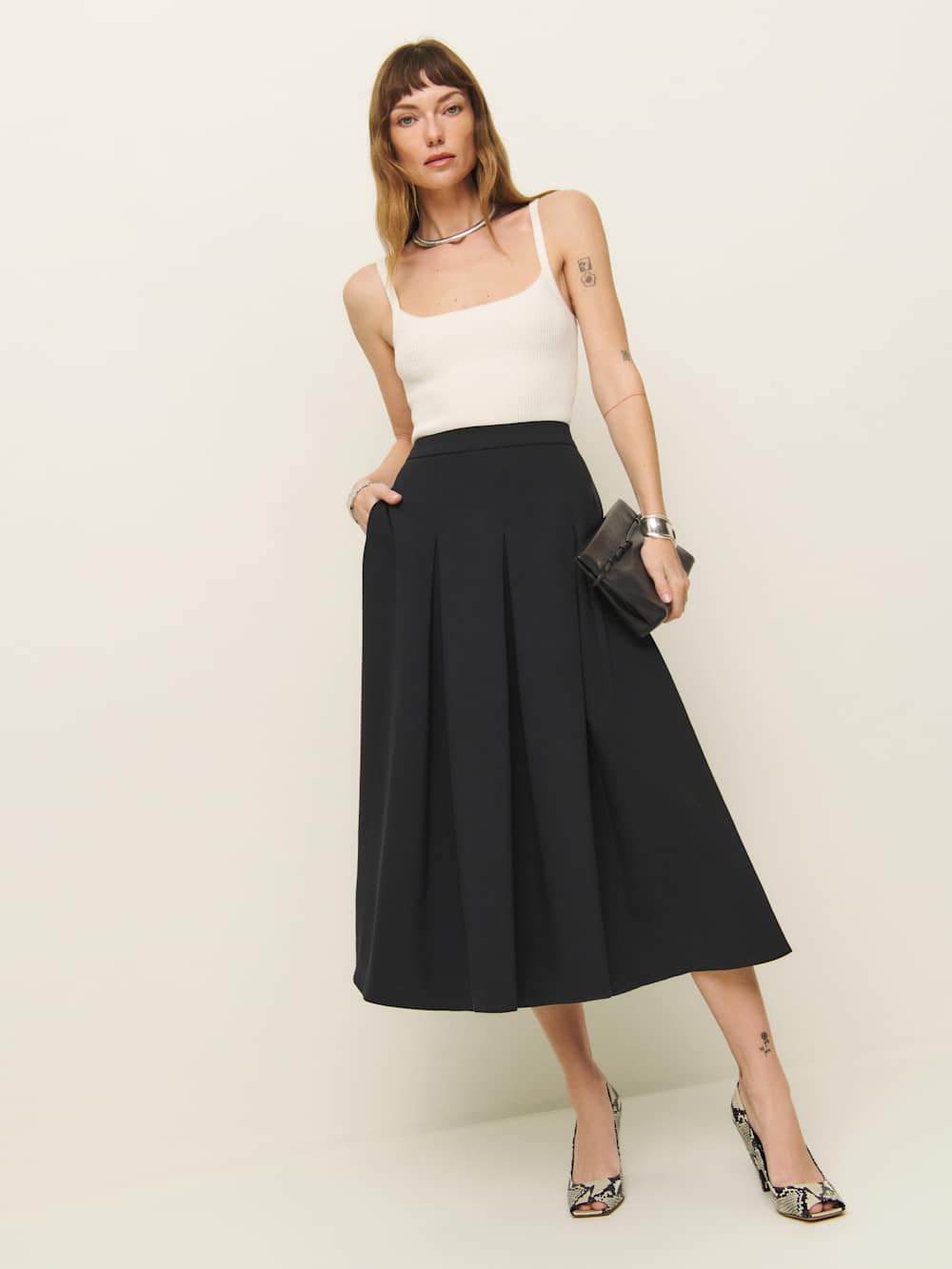 Reformation Mikol Knit Skirt - Black