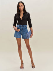 Reformation Saige High Rise 4” Jean Shorts - Pelican