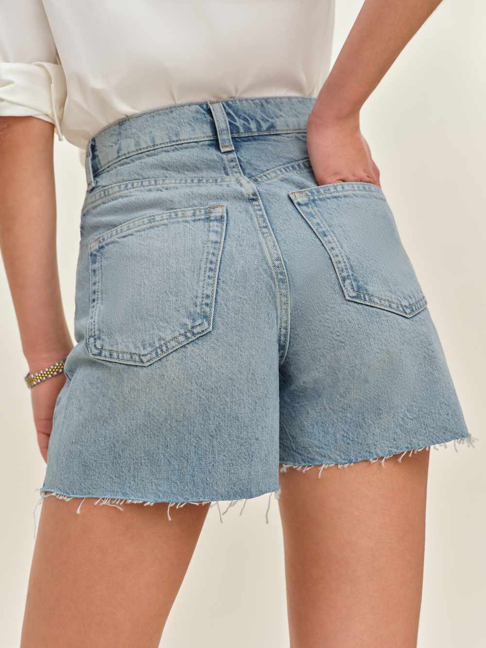 Reformation Saige High Rise 4” Jean Shorts - Burnett