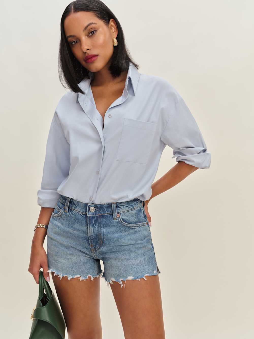 Reformation Sutton Low Rise 2.5” Slouchy Jean Shorts - Colorado