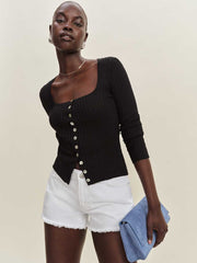 Reformation Sutton Low Rise 2.5” Slouchy Jean Shorts - Optic White