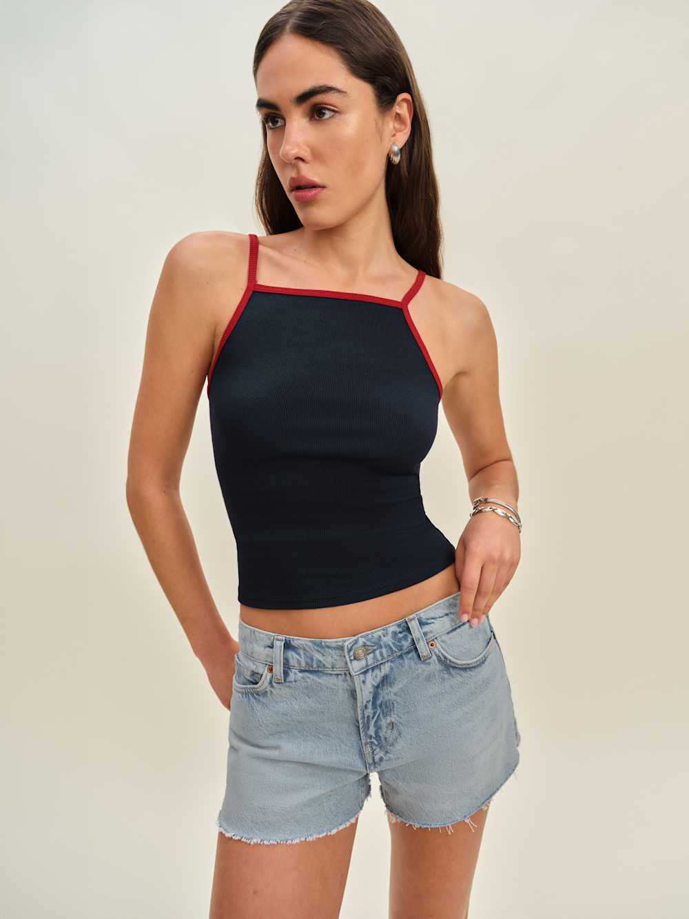 Reformation Sutton Low Rise 2.5” Slouchy Jean Shorts - Yarra