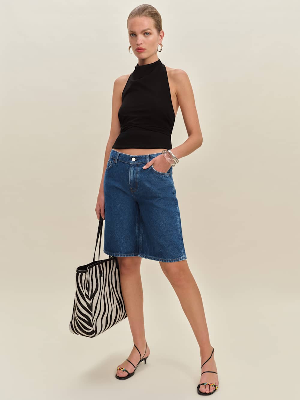 Reformation Finley Low Rise 11" Baggy Jorts - Cleary