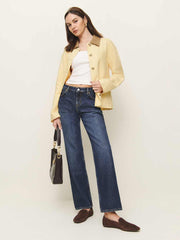 Reformation Lila Linen Jacket - Parmesan