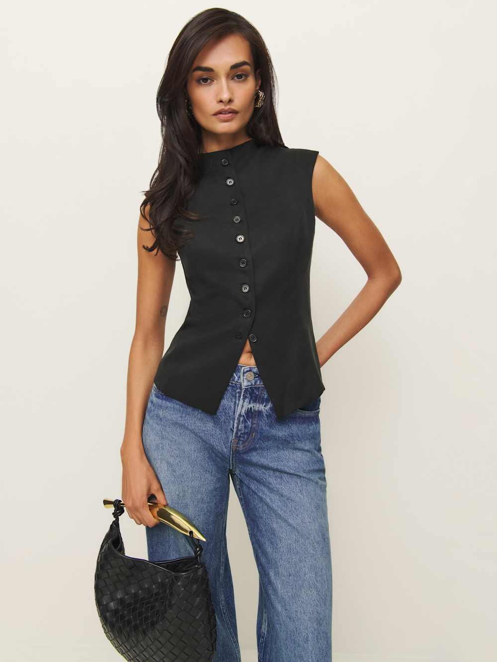 Reformation Lottie Vest - Black