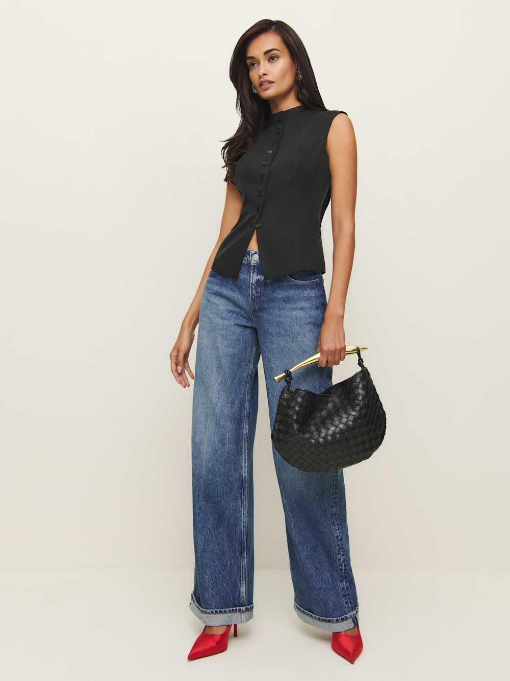 Reformation Lottie Vest - Black
