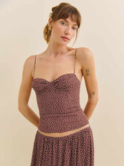Reformation Pixie Top - Choco Dot