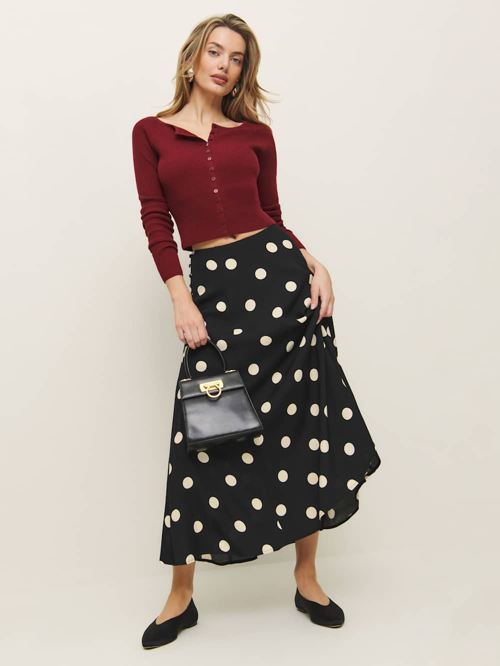 Reformation Claire Skirt - Moon Dot