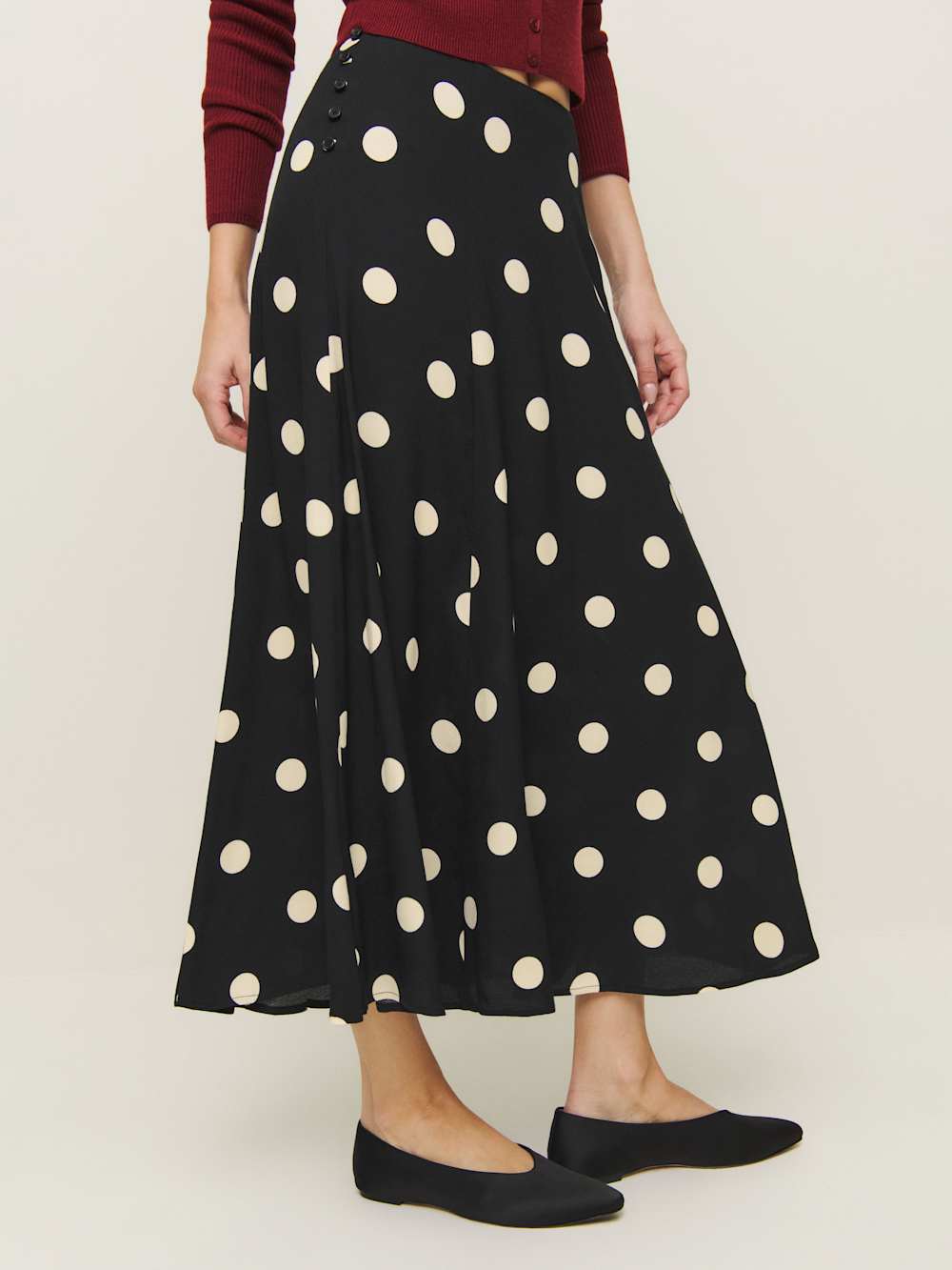 Reformation Claire Skirt - Moon Dot