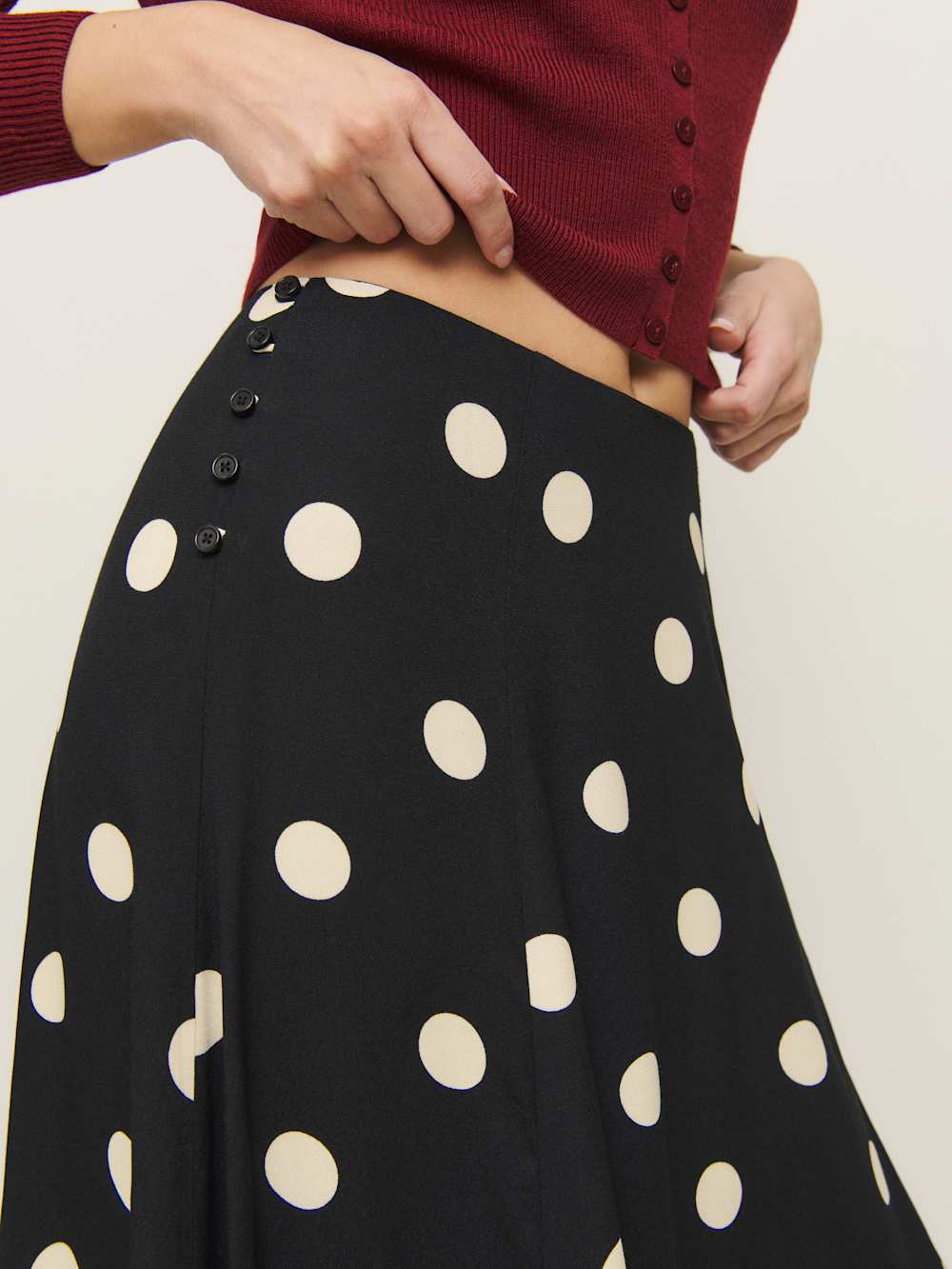 Reformation Claire Skirt - Moon Dot