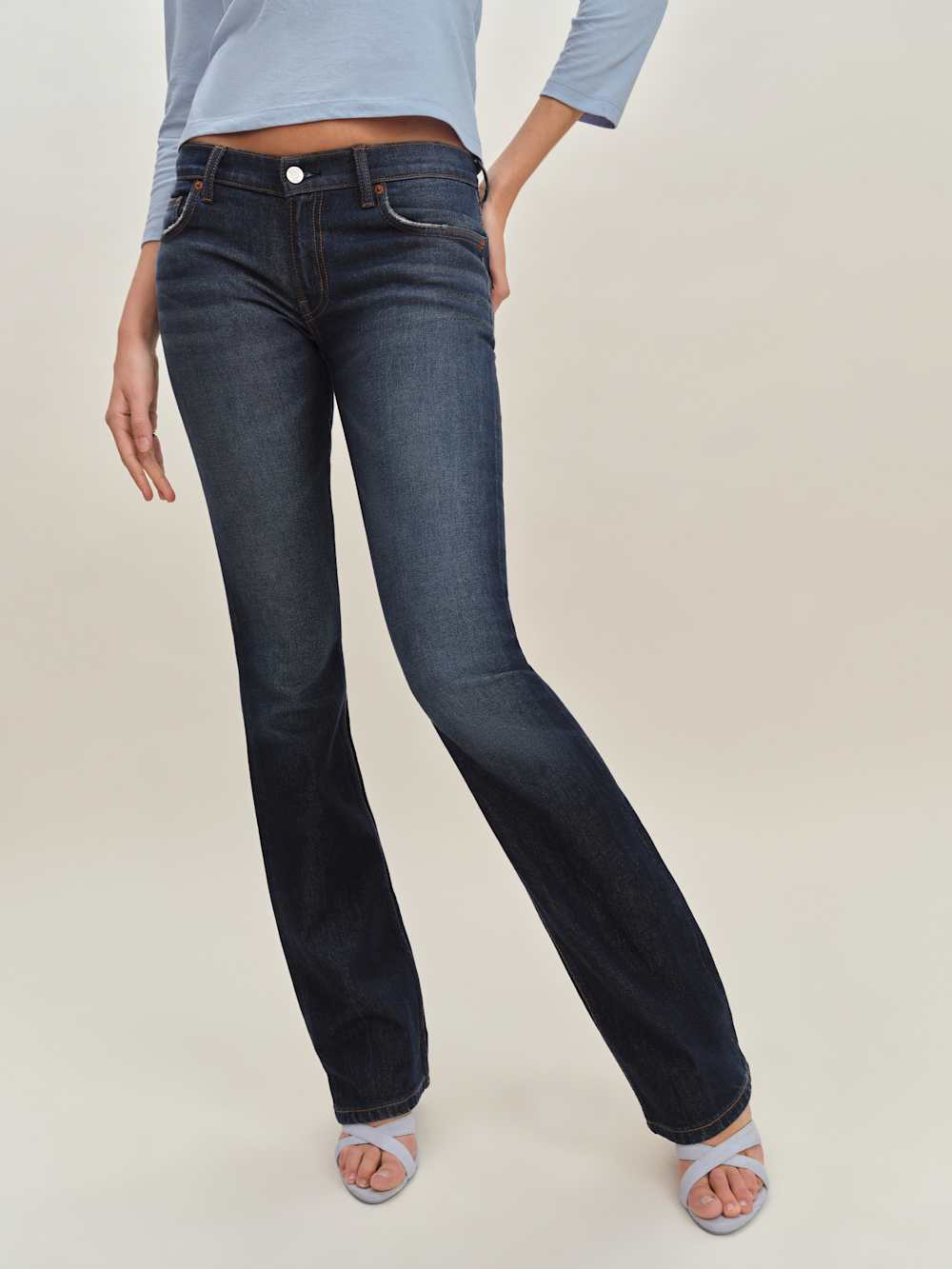 Reformation Kenny Low Rise Bootcut Jeans - Cass