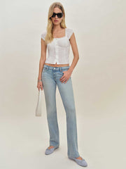 Reformation Kenny Low Rise Bootcut Jeans - Arroyo