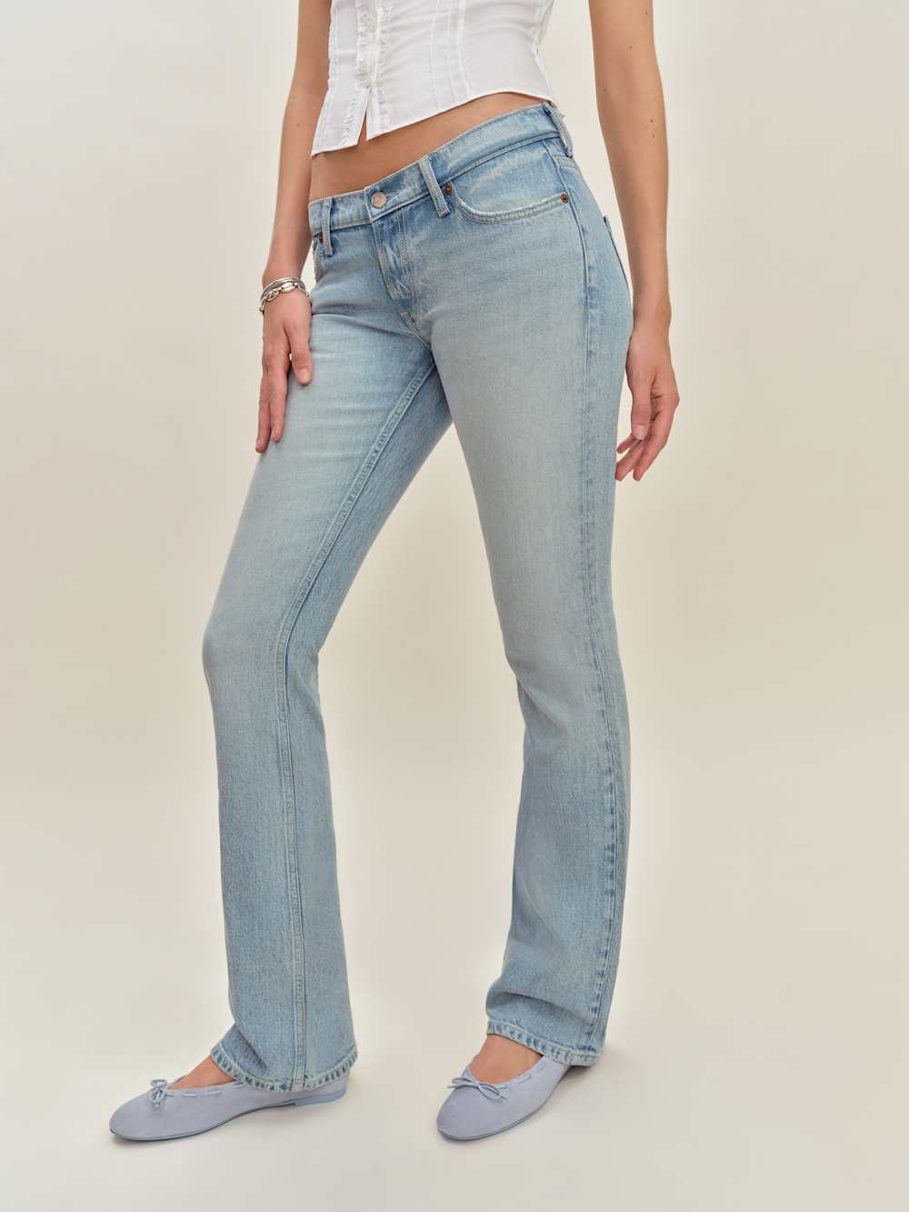Reformation Kenny Low Rise Bootcut Jeans - Arroyo