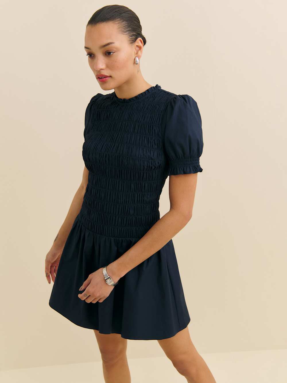 Reformation Leannah Dress - Navy