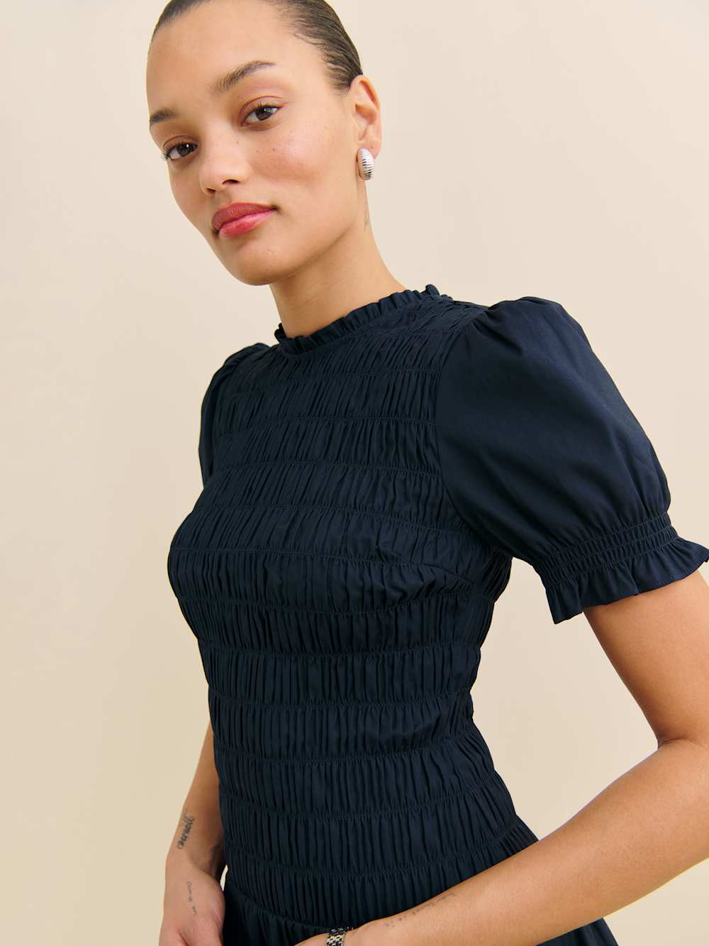 Reformation Leannah Dress - Navy