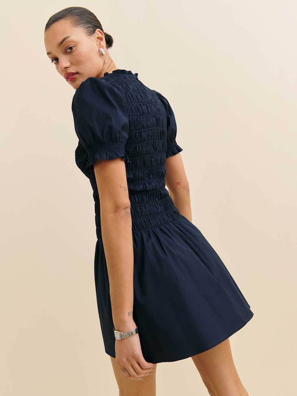 Reformation Leannah Dress - Navy