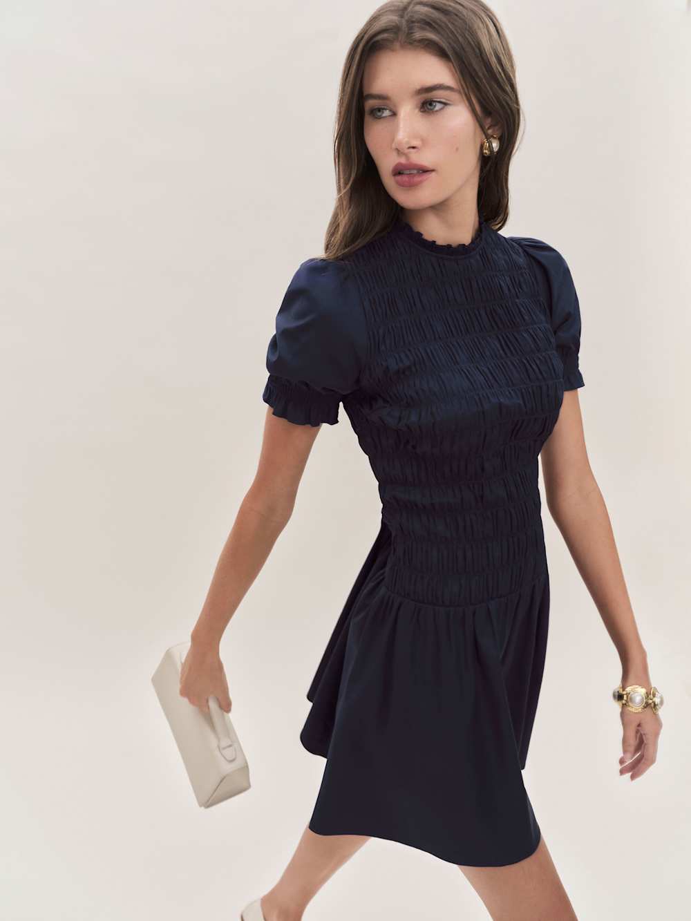 Reformation Leannah Dress - Navy