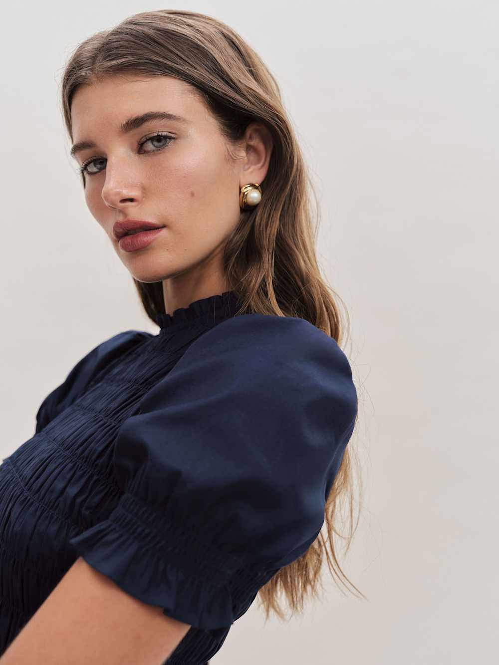 Reformation Leannah Dress - Navy