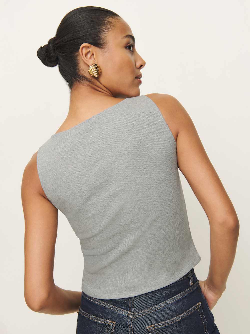 Reformation Hudson Knit Top - Heather Grey